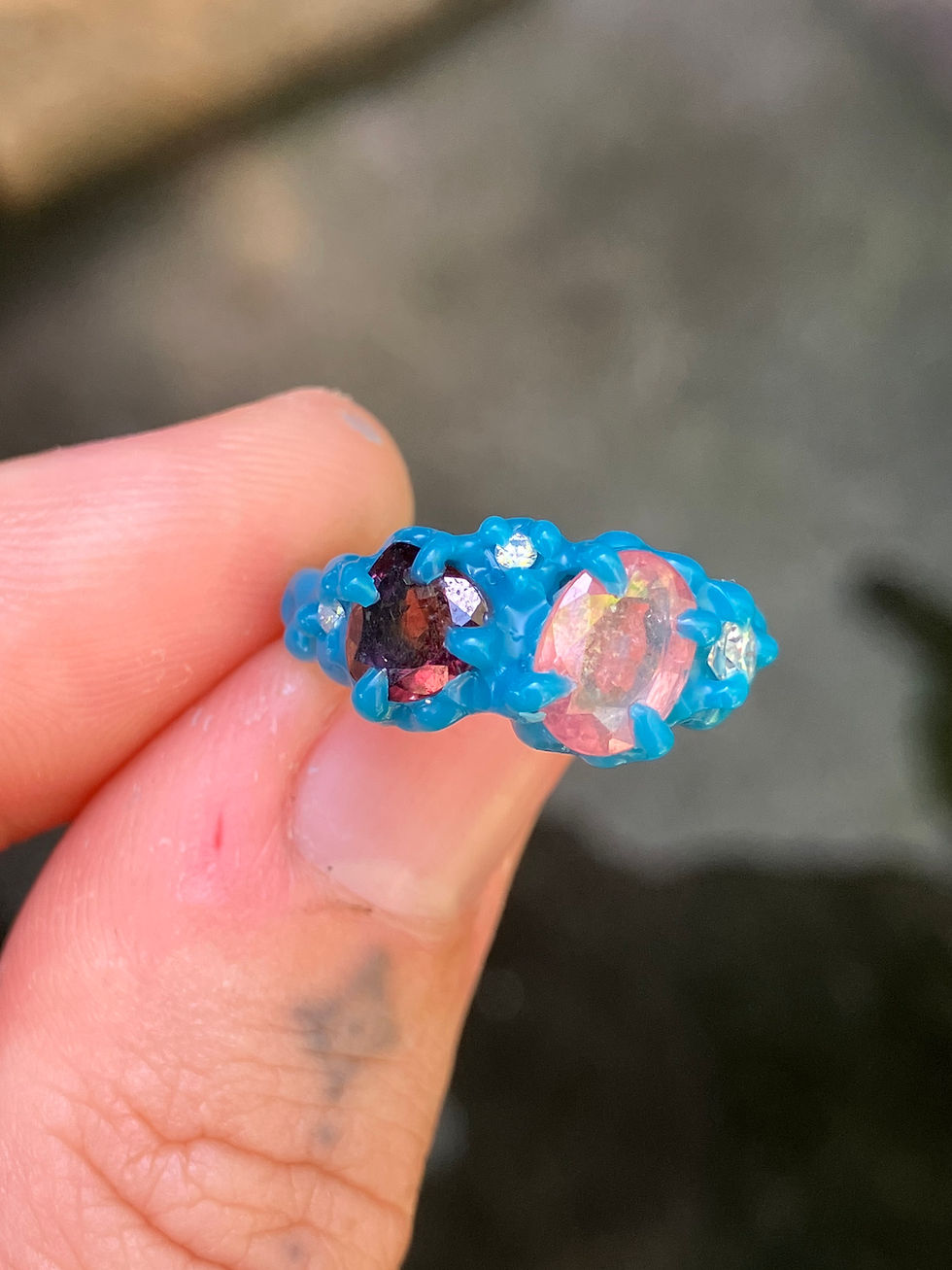 Thumbnail: Sapphire tourmaline ring 