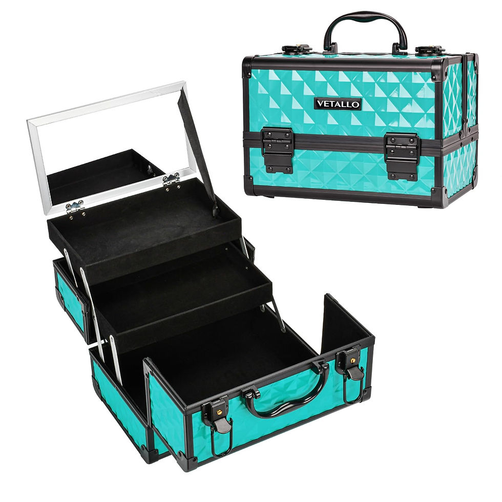 Thumbnail: VETALLO Travel Makeup Box Lockable Makeup Box Organizer I Makeup Train Case I Ma
