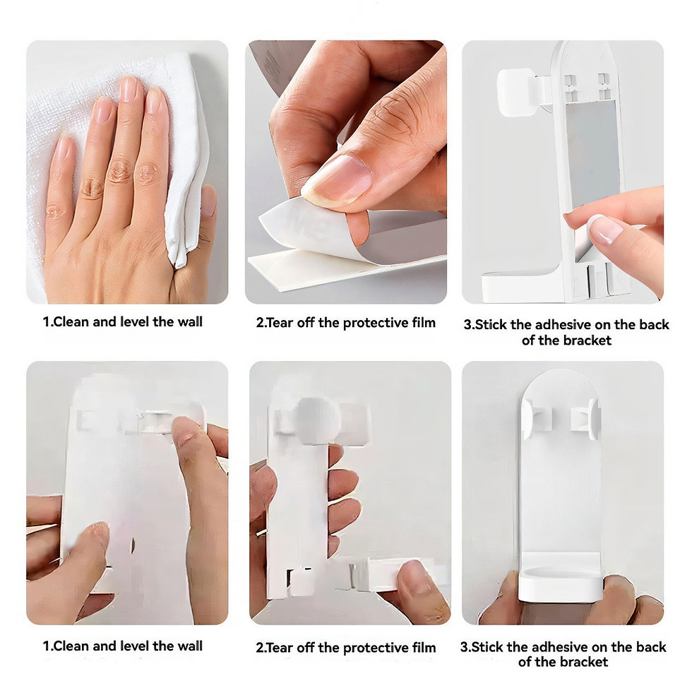 Thumbnail: No-Drill Wall-Mounted Electric Toothbrush Holder & Bathroom Storage Shelf Rack