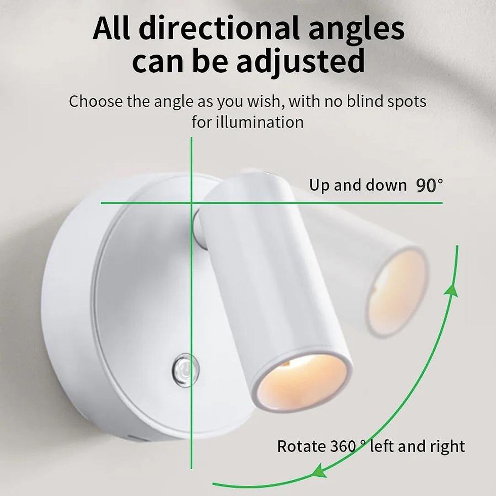 Thumbnail: USB Rechargeable Magnetic LED Cordless Dimmable Wall Lamp for Bedside & Cabinet