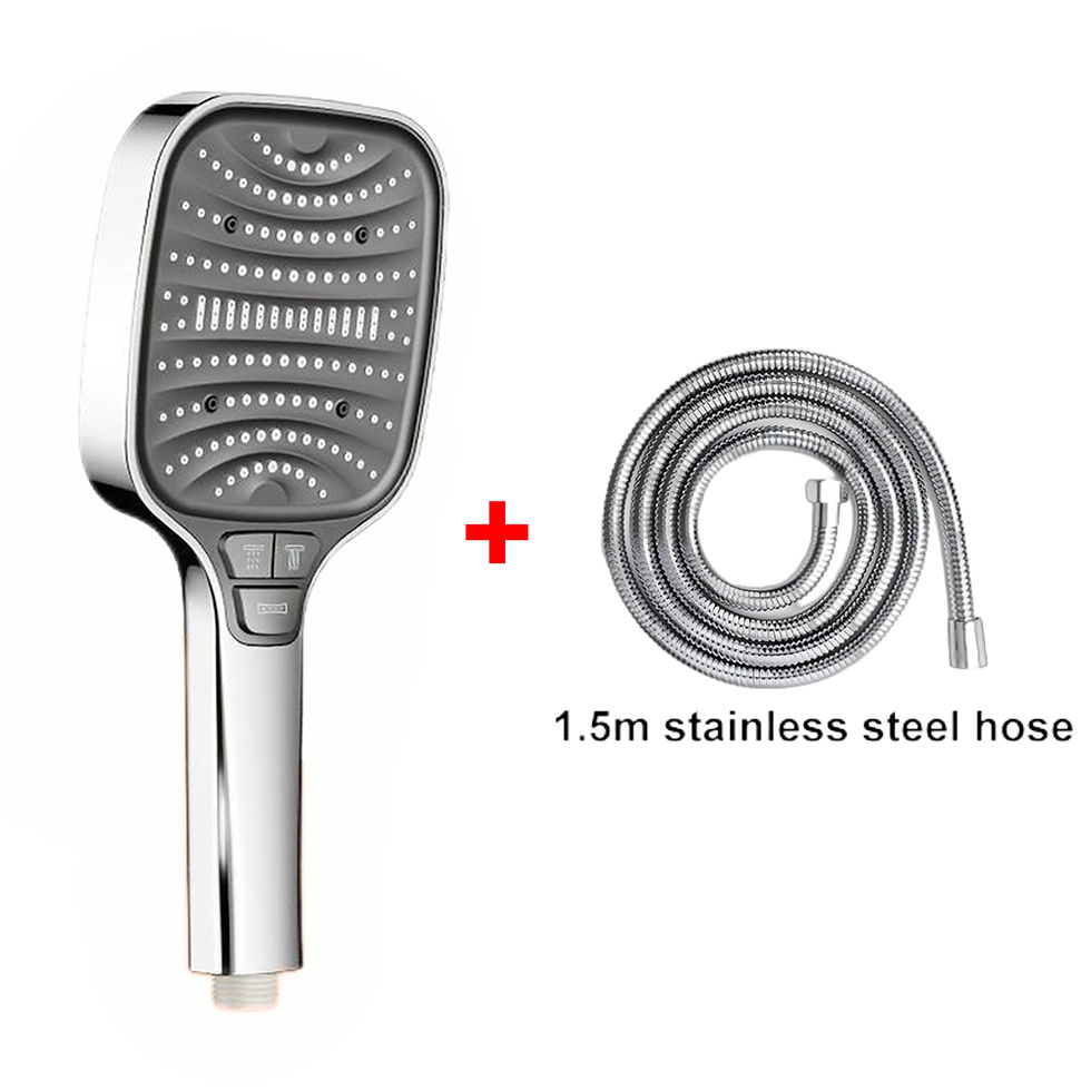 Thumbnail: VILOYI 8-Mode Turbo Pressure Handheld Shower Head, Water Saving Filter