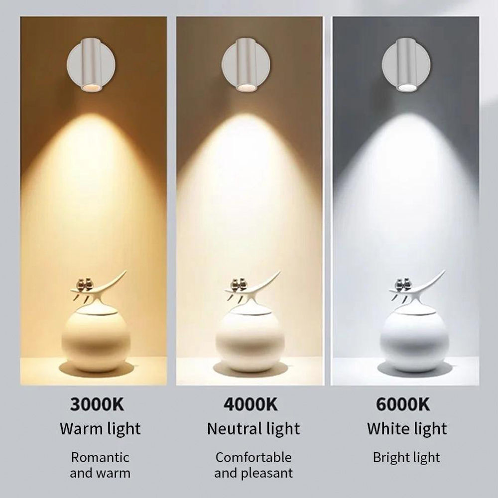 USB Rechargeable Magnetic LED Cordless Dimmable Wall Lamp for Bedside & Cabinet