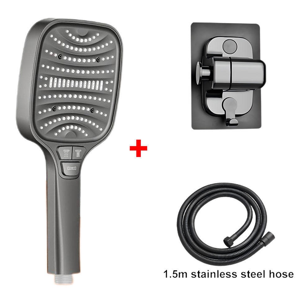 Thumbnail: VILOYI 8-Mode Turbo Pressure Handheld Shower Head, Water Saving Filter