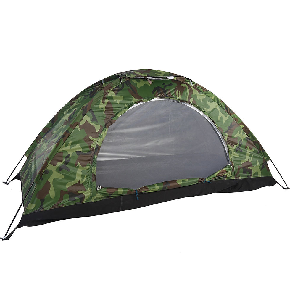 Thumbnail: Compact Camouflage 1-Person Backpacking Tent with UV Protection, Waterproof & P