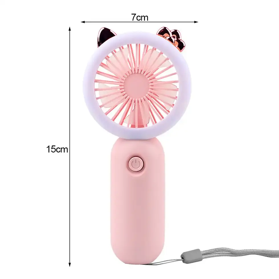 Thumbnail: Foldable Portable USB Mini Fan with 3 Speeds & LED Night Light