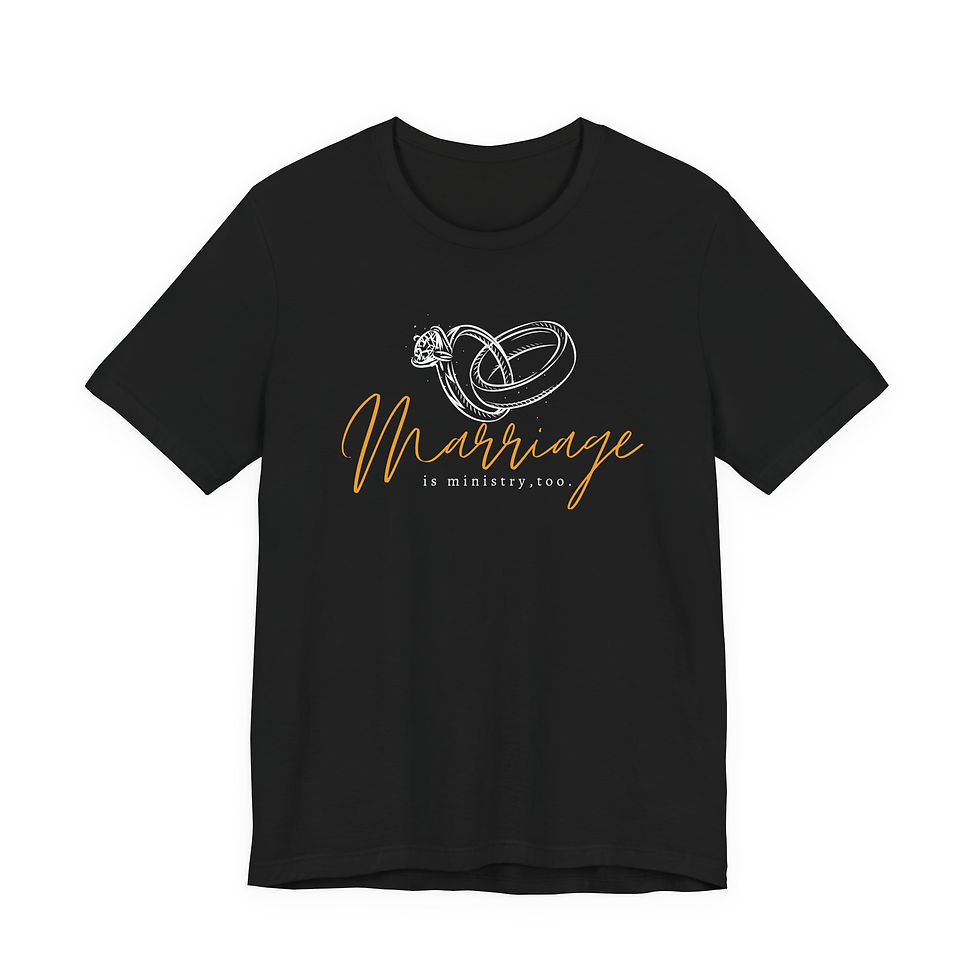 Thumbnail: The Original "Marriage is Ministry, Too!" Adult Tee, Couples Apparel