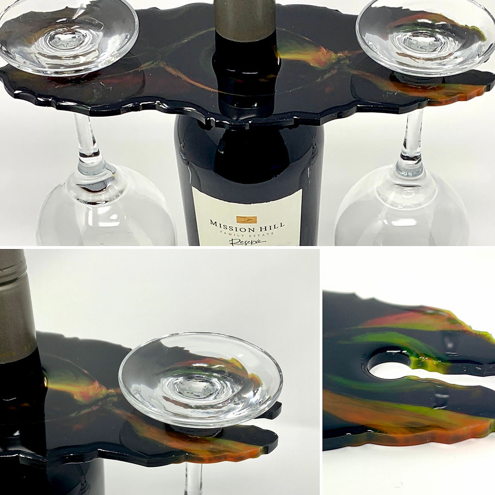 Wine Butler - Red and Yellow in Black multi view