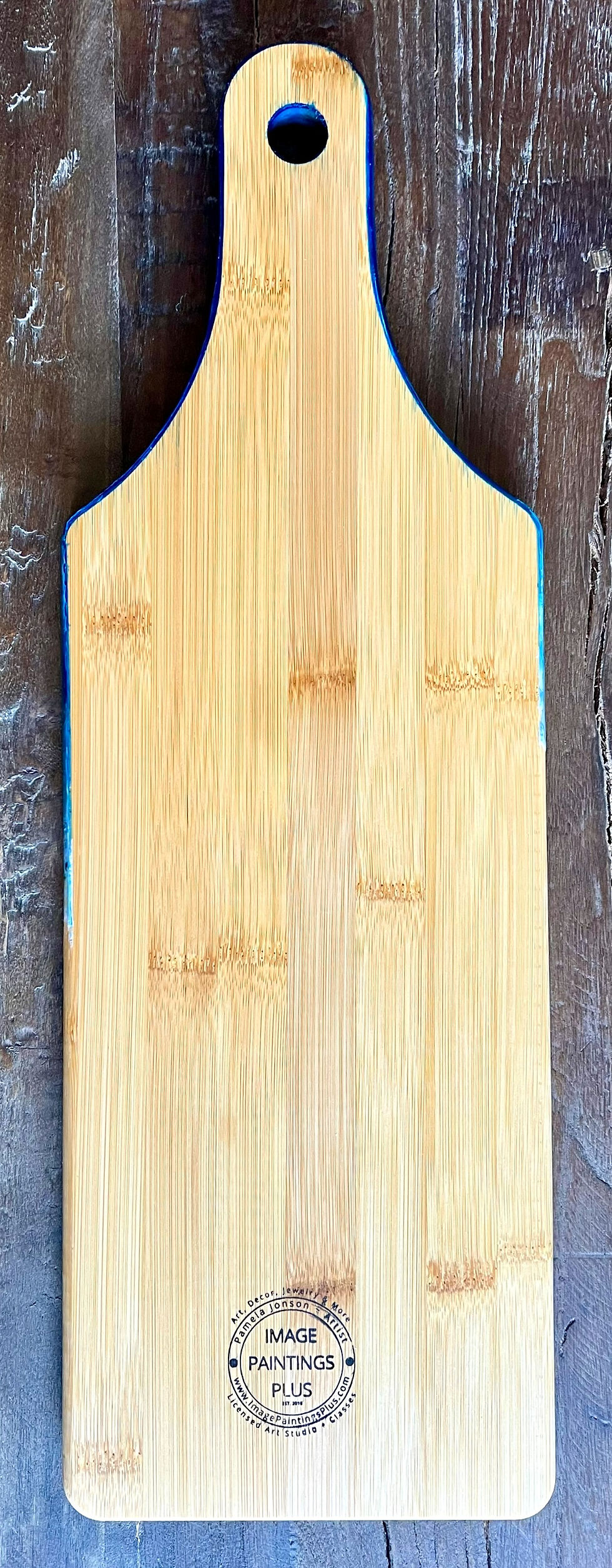 Thumbnail: Ocean Splendor Charcuterie Board bamboo and resin bach