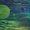 Thumbnail: Celestial original painting with resin moon front view