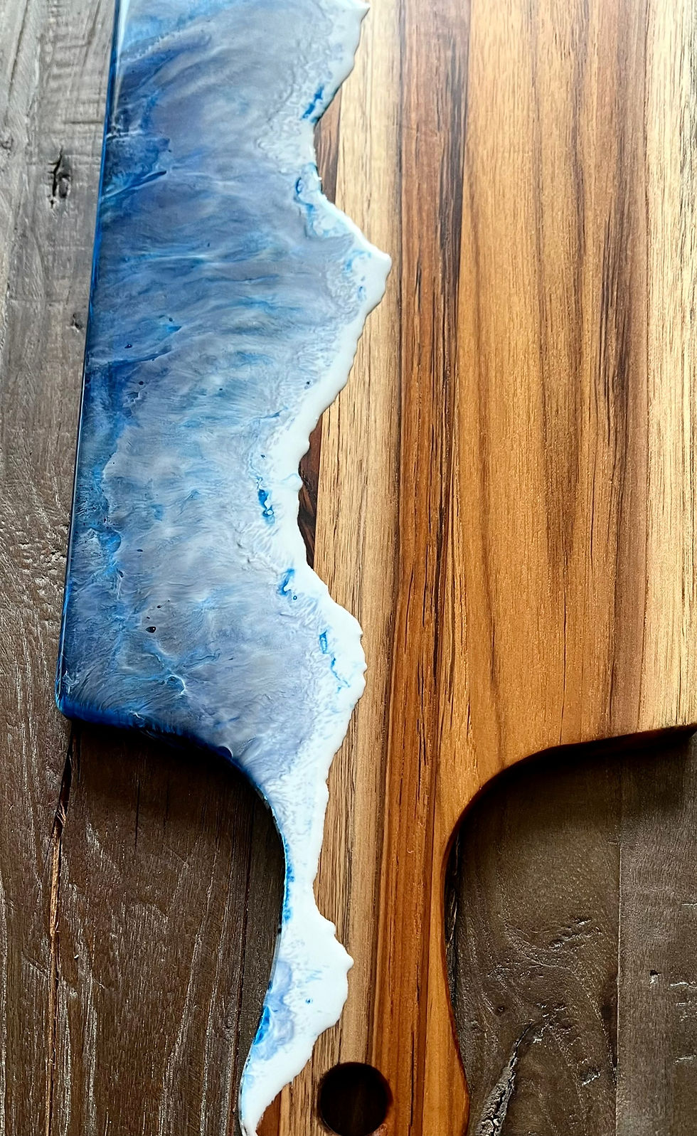 Thumbnail: teak ocean waves extra long charcuterie board