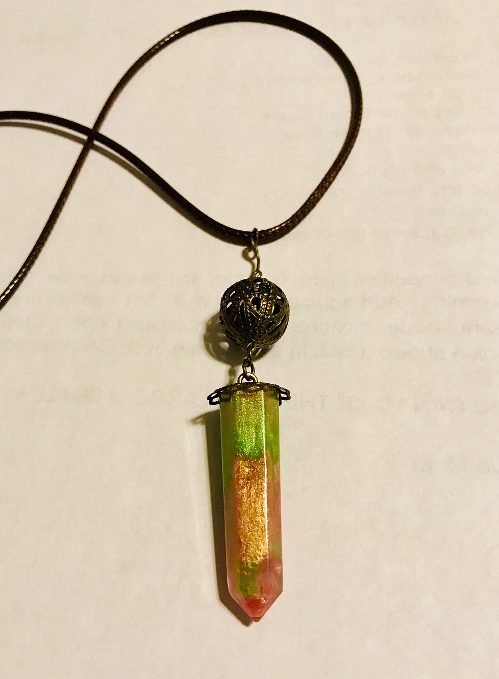 Thumbnail: Spiked Resin Pendant front view