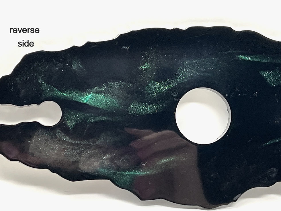 Thumbnail: wine butler black with holographic galaxy mica reverse side