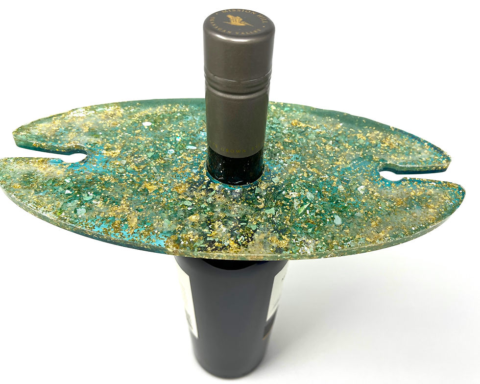 wine butler teal top view