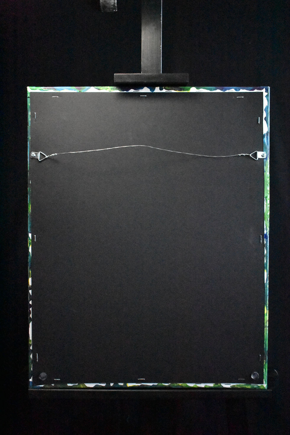 Thumbnail: Celestial original painting with resin moon front view