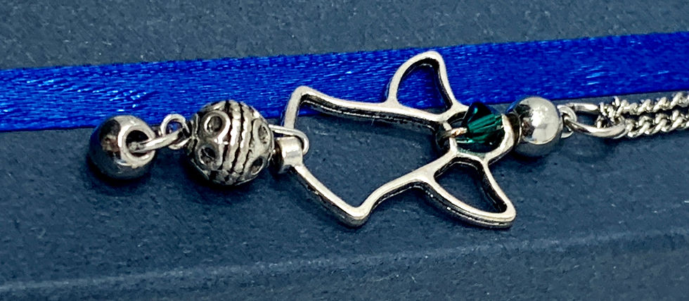 Thumbnail: Swarovski Crystal Angel pendant necklace - front view