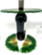 emerald green wine butler and coasters set