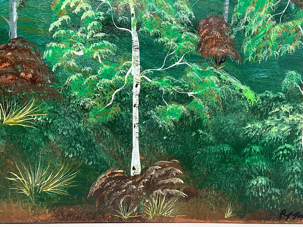 Thumbnail: Peaceful Foothills Original Acrylic Painting