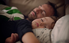 Father and Son Taking a Nap