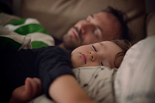 Father and Son Taking a Nap