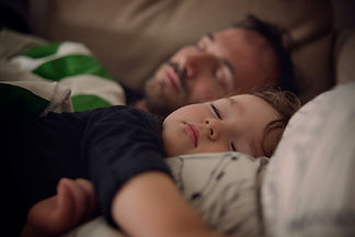 Father and Son Taking a Nap