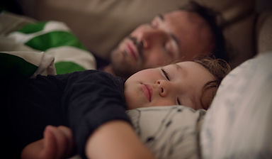 Father and Son Taking a Nap