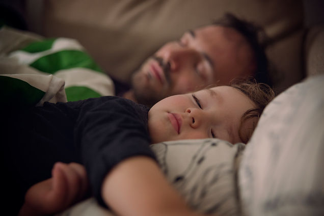 Father and Son Taking a Nap