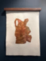 Unabashed Relics print of an abstract copper-colored shape.