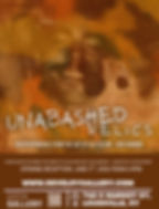 Poster for Unabashed Relics art show at Revelry Gallery