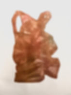 Translucent Unabashed Relics sculpture with amber tones