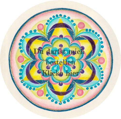 Handgemaltes Mandala zur Strukturierung und Energetisierung des Wassers