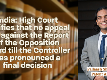 High Court: No appeal against the Report of Opposition Board till the final decision is pronounced