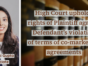 Court upholds rights of Plaintiff against Defendant's violation of terms of co-marketing agreements