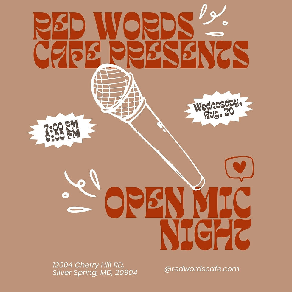 Red Words Cafe - Open Mic Night