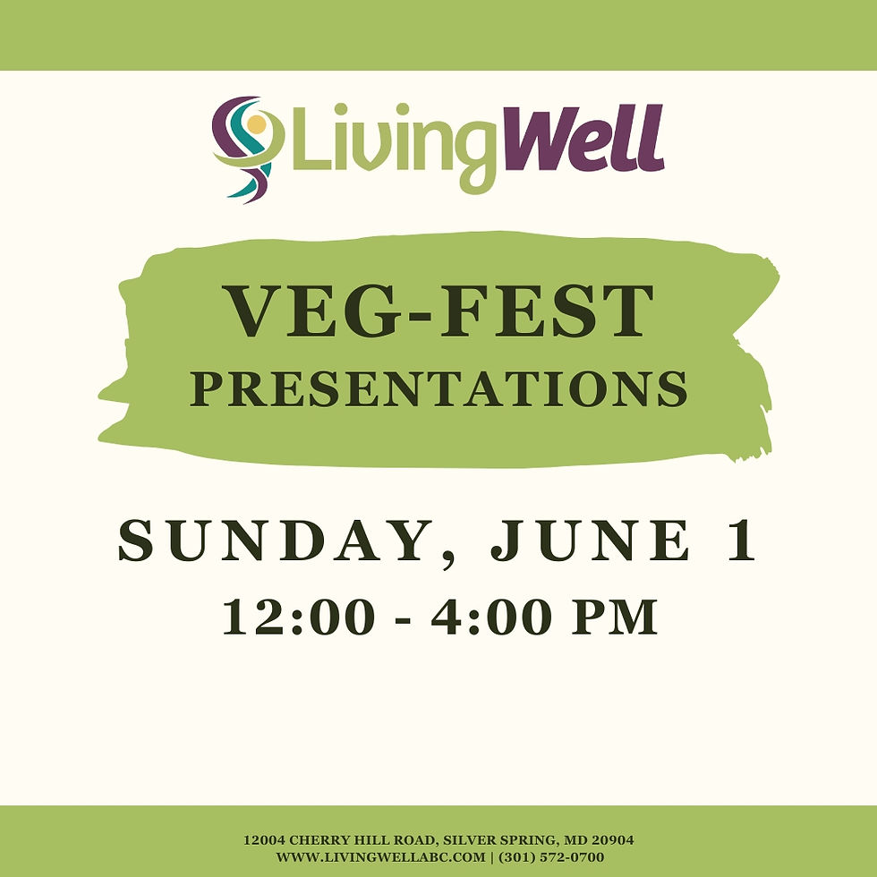 LivingWell Veg-fest Presentation Schedule