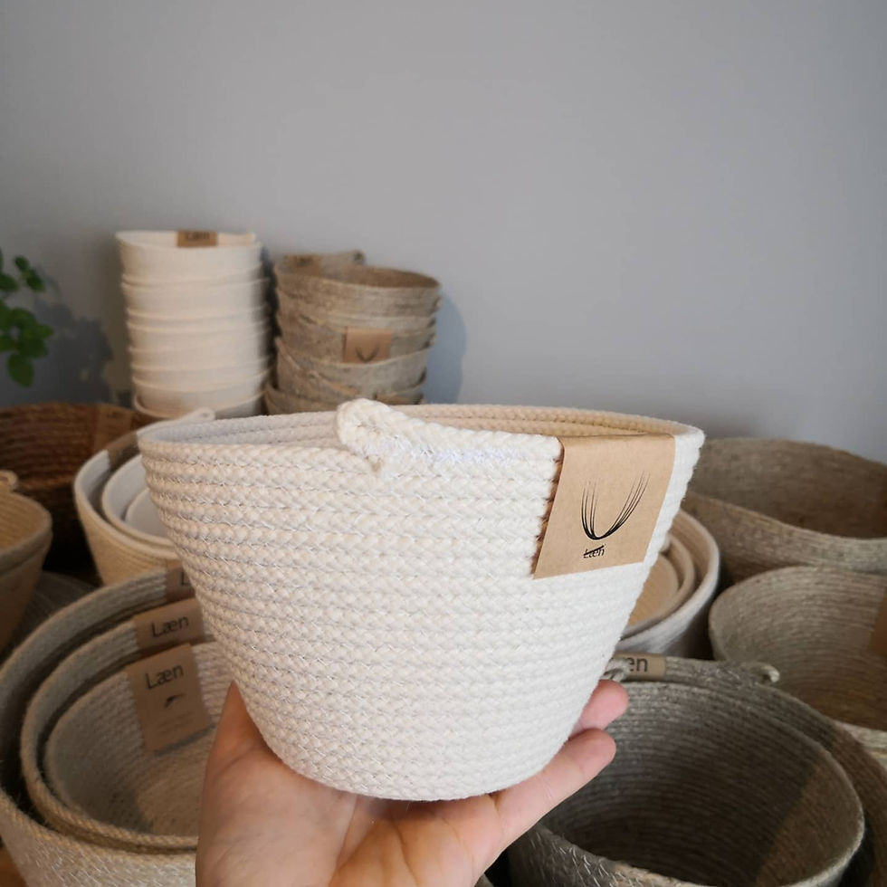Miniature : Paniers ronds 100% coton