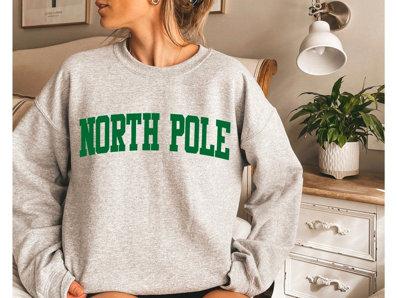 North Pole Green and Grey Graphic Sweatshirt