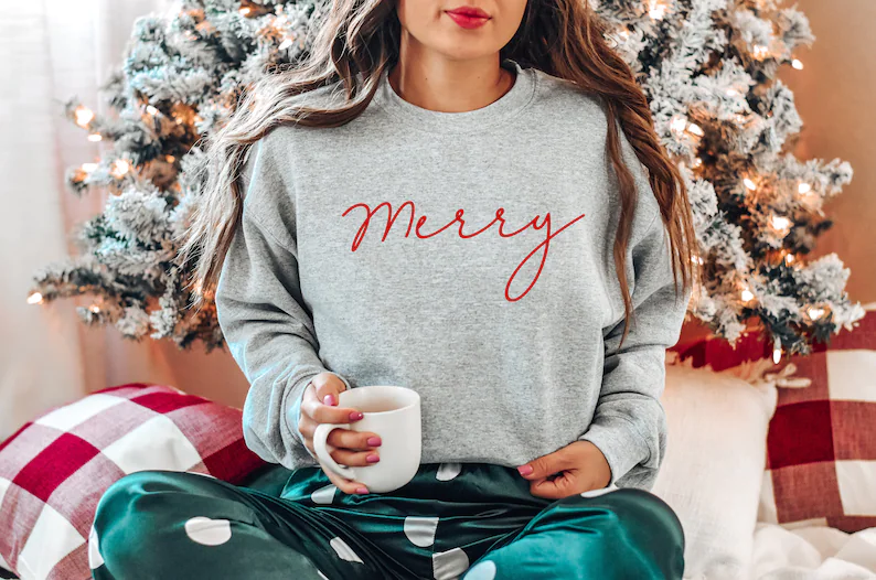 Merry Grey Graphic Sweatshirt