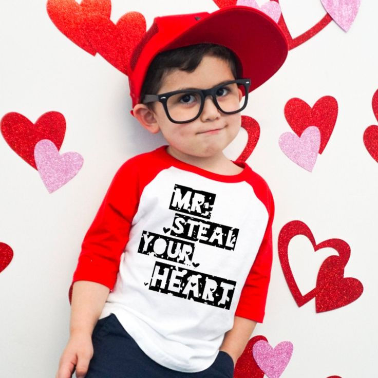 Mr Steal Your Heart White Kids Graphic Tee