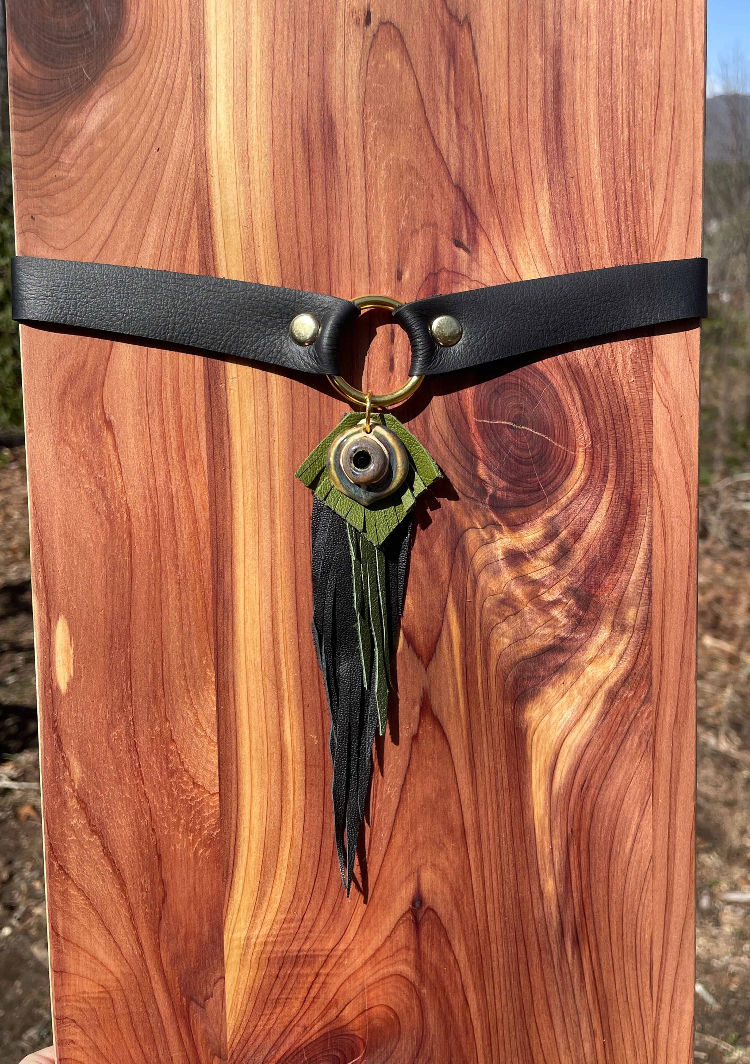 Adjustable Leather Choker