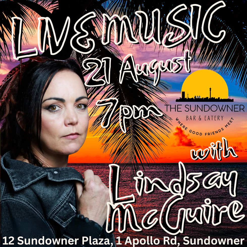 🎤 Lindsay McGuire live 21 August – Soulful Rock at Sunset!