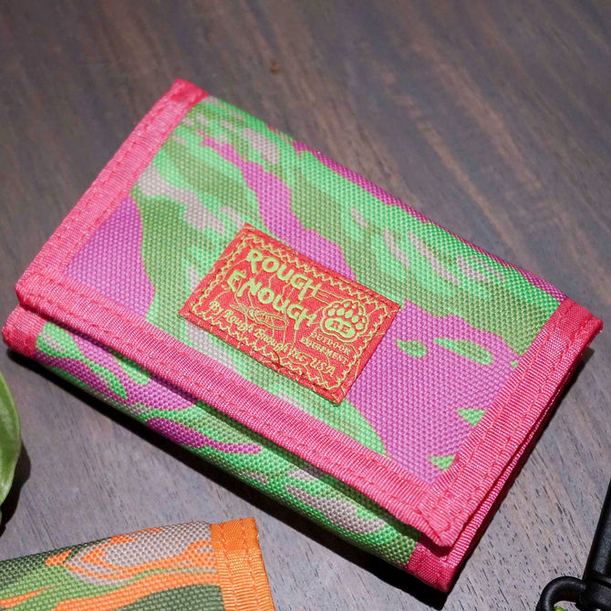 Back to School Gift Alert! 🌸 The Rough Enough Pink-Green Camo Kids Wallet for Boys & Girls