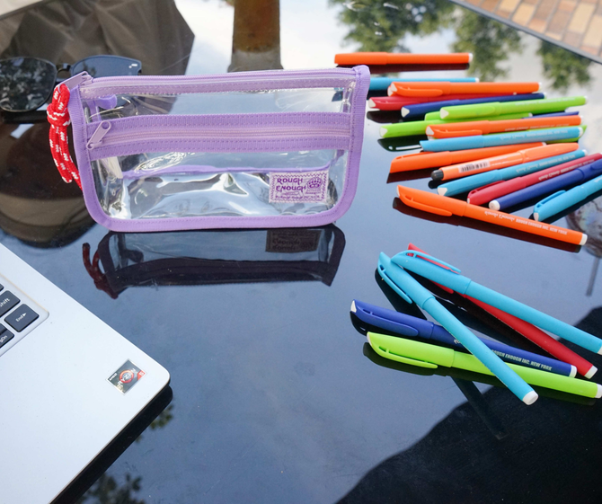 Back to School Pencil Chaos? Gone! ✏️ Rough Enough Clear Pencil Pouch
