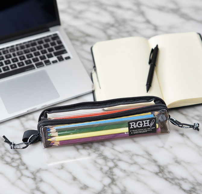 Rough Enough Clear Pencil Case: Compact Protection for Organized Minds