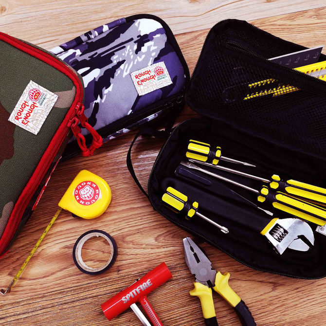 Rough Enough Zipper Travel Cable Organizer Electrician Tool Pouch Portable Electronics Computer Acce
