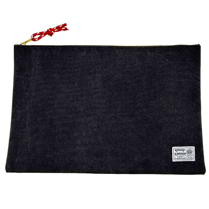 Rough Enough Canvas Zippered Carry Storage Bag Pouch for Large A4 Document Paperwork Folder for Fili