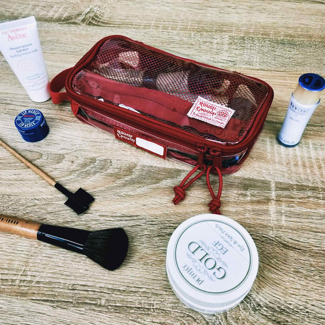 Rough Enough ECO Clear Transparent PVC Plastic Multipurpose Travel Pouch Toiletry Tool Classify Bag