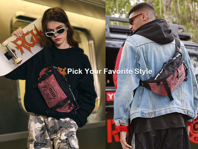 Redefine Your Everyday Carry: The Rough Enough Stylish Tactical Fanny Pack in Red