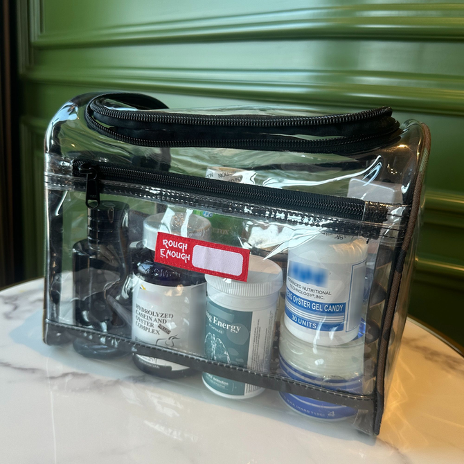 The Shape-Shifter: How Rough Enough’s Clear Toiletry Bag Masters Style & Utility