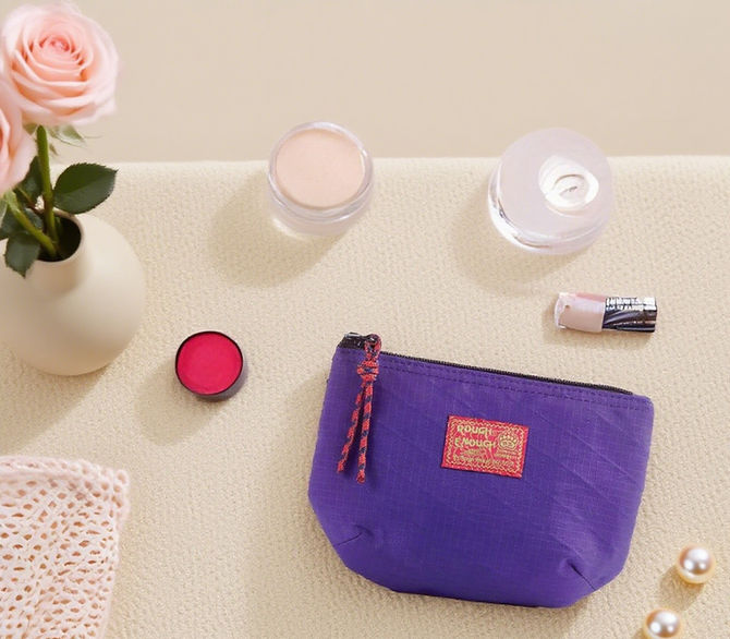 Purse-Sized Beauty Hero! 💜 Rough Enough Small Purple Cosmetic Bag