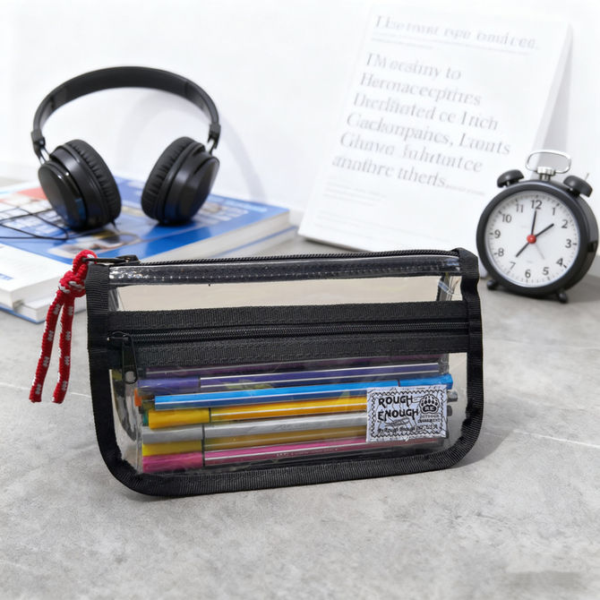 Rough Enough Clear Pencil Case: Where Function Meets Smart Design